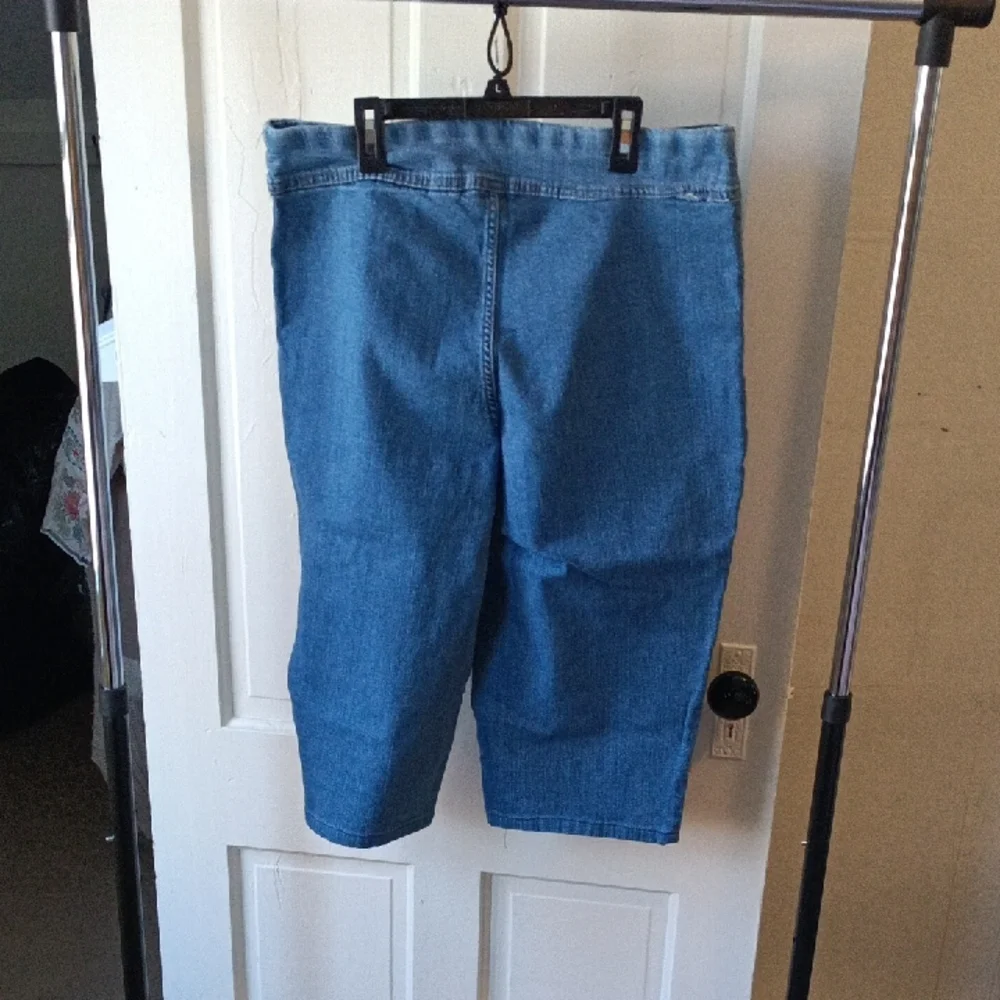 Terra & Sky Light Blue Denim Capris - Picture 3 of 4